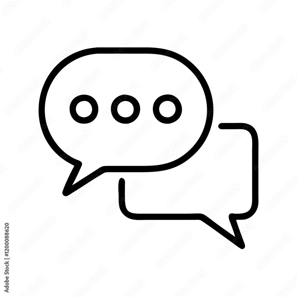 chat icon, chat line art - simple line art of chat, perfect for chat logos and icons and themed design chat icon, chat line art - simple line art of chat, perfect for chat logos and icons and themed design