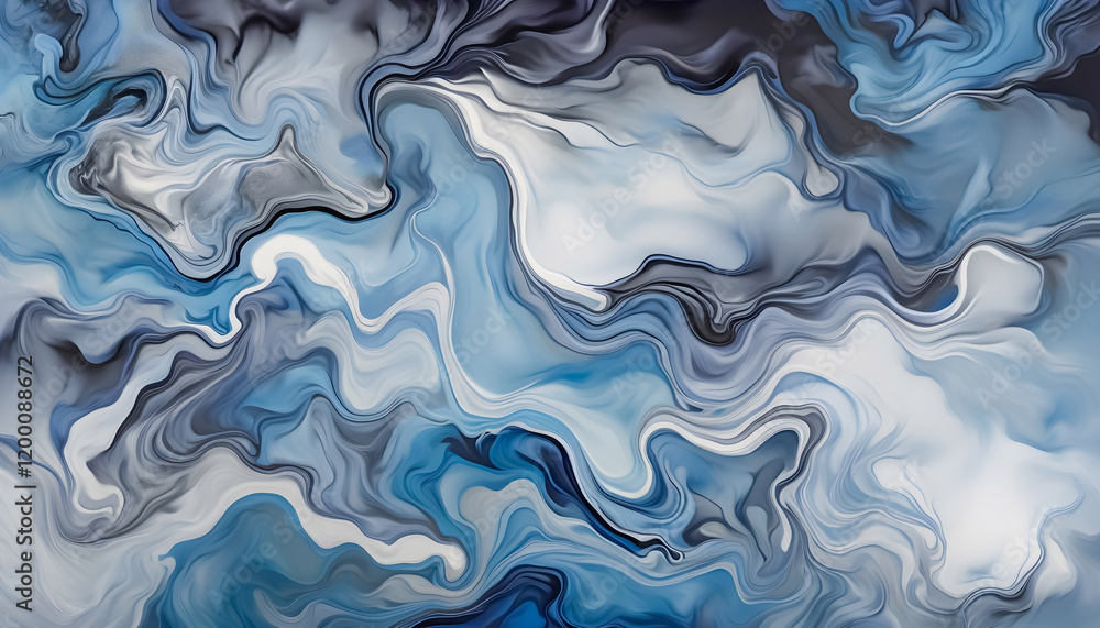 Obraz premium Vibrant and Colorful Abstract Fluid Artwork with Copy Space for Creative Text Backgrounds, Perfect for Banners, Leaflets, and Digital Designs