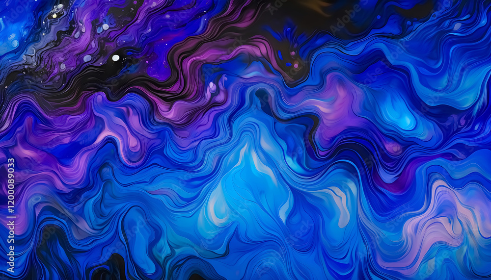 Fototapeta premium Vibrant and Colorful Abstract Fluid Artwork with Copy Space for Creative Text Backgrounds, Perfect for Banners, Leaflets, and Digital Designs