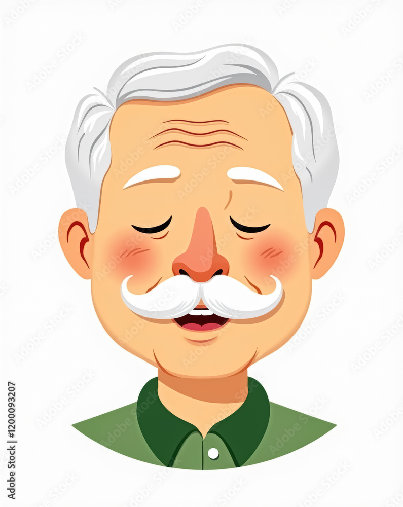 close-up portrait of a serene senior man with a peaceful expression close-up portrait of a serene senior man with a peaceful expression