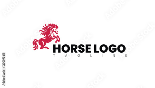 A jumping horse logo vintage logo