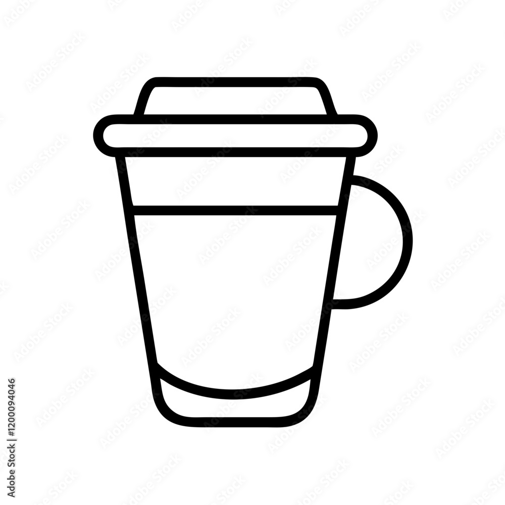 coffee cup icon, coffee cup line art - simple line art of coffee cup, perfect for coffee cup logos and icons and themed design coffee cup icon, coffee cup line art - simple line art of coffee cup, perfect for coffee cup logos and icons and themed design