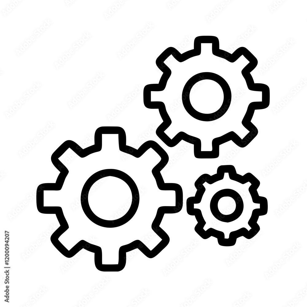 cogwheel group icon, cogwheel group line art - simple line art of cogwheel group, perfect for cogwheel group logos and icons and themed design cogwheel group icon, cogwheel group line art - simple line art of cogwheel group, perfect for cogwheel group logos and icons and themed design