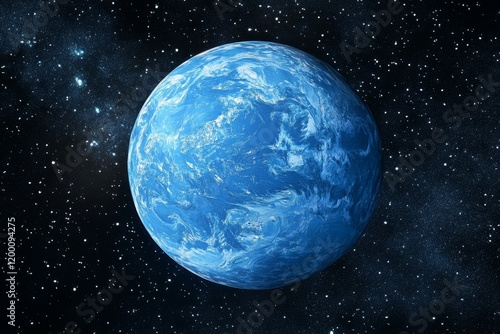 blue planet in space, Generative AI