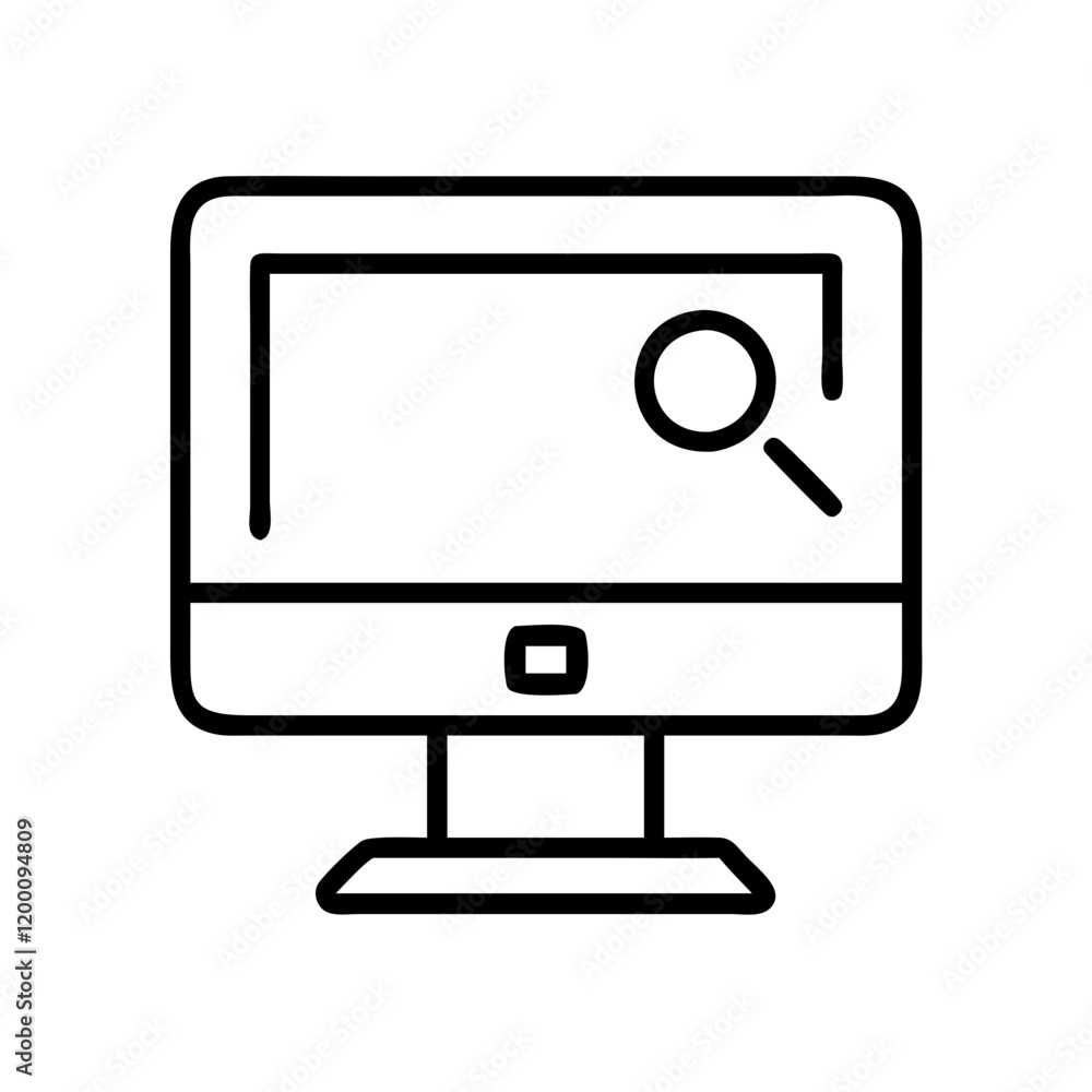 computer icon, computer line art - simple line art of computer, perfect for computer logos and icons and themed design computer icon, computer line art - simple line art of computer, perfect for computer logos and icons and themed design