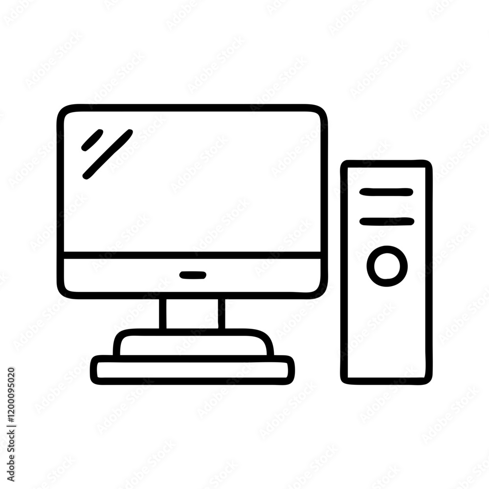 computer icon, computer line art - simple line art of computer, perfect for computer logos and icons and themed design computer icon, computer line art - simple line art of computer, perfect for computer logos and icons and themed design