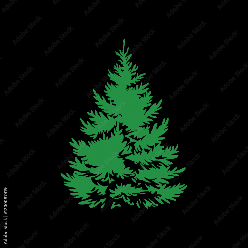 Fototapeta premium Christmas Fir Tree Vectors Design