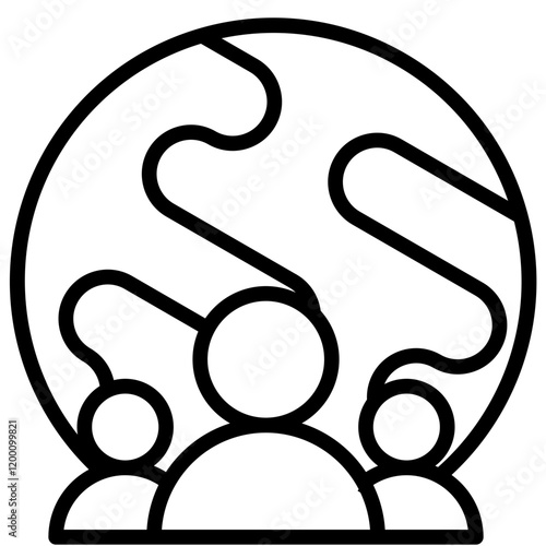 Outsourcing and Efficiency Icon Line Vector Design