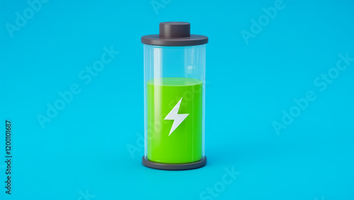 Wallpaper Mural full green battery indicating maximum power and energy charge Torontodigital.ca