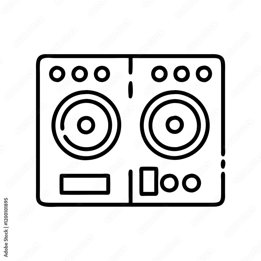 dj equipment icon, dj equipment line art - simple line art of dj equipment, perfect for dj equipment logos and icons and themed design dj equipment icon, dj equipment line art - simple line art of dj equipment, perfect for dj equipment logos and icons and themed design
