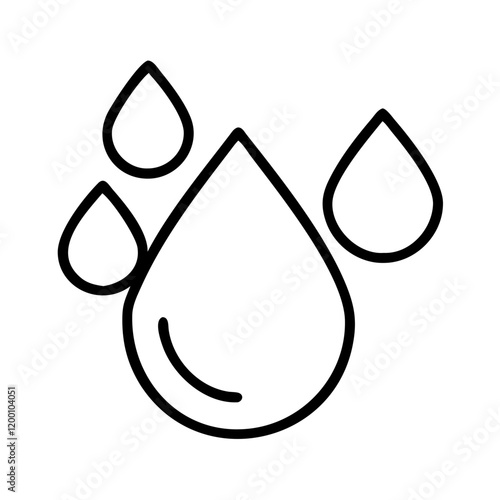 drop icon, drop line art - simple line art of drop, perfect for drop logos and icons and themed design 