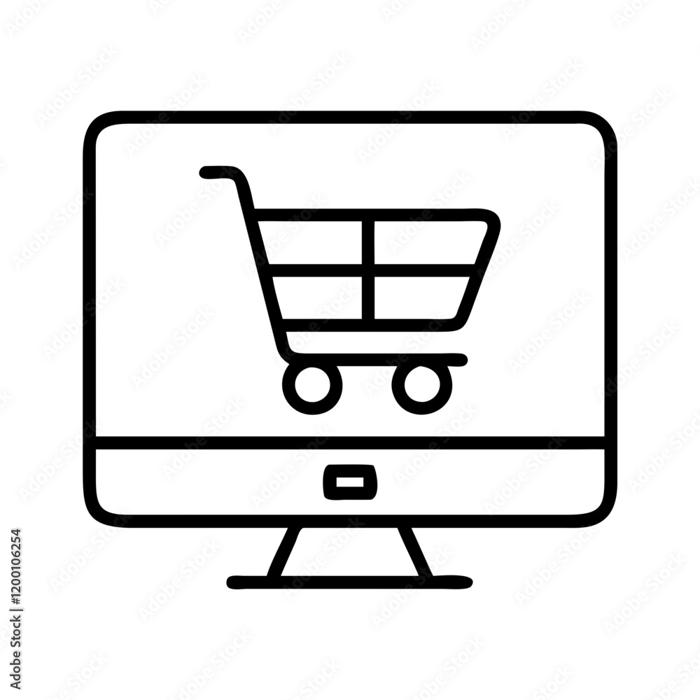 e commerce shopping icon, e commerce shopping line art - simple line art of e commerce shopping, perfect for e commerce shopping logos and icons and themed design e commerce shopping icon, e commerce shopping line art - simple line art of e commerce shopping, perfect for e commerce shopping logos and icons and themed design