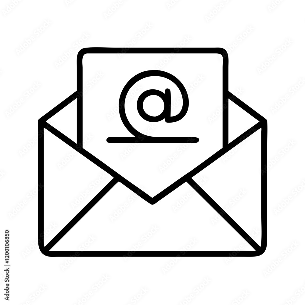 email icon, email line art - simple line art of email, perfect for email logos and icons and themed design email icon, email line art - simple line art of email, perfect for email logos and icons and themed design