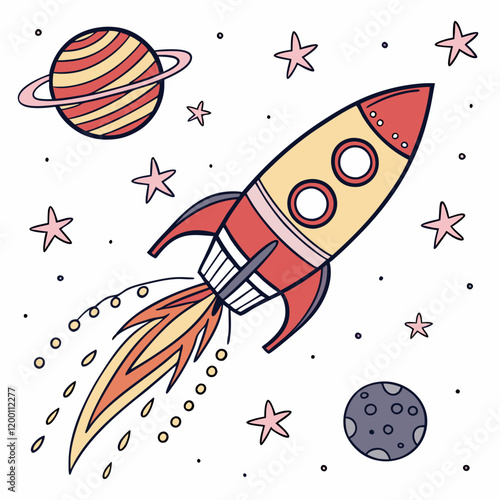 rocket in space