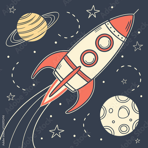 rocket in space