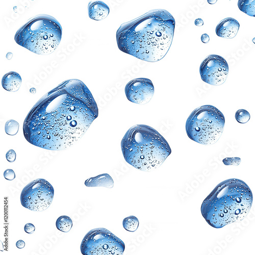 water droplets isolated on transparent background. photo