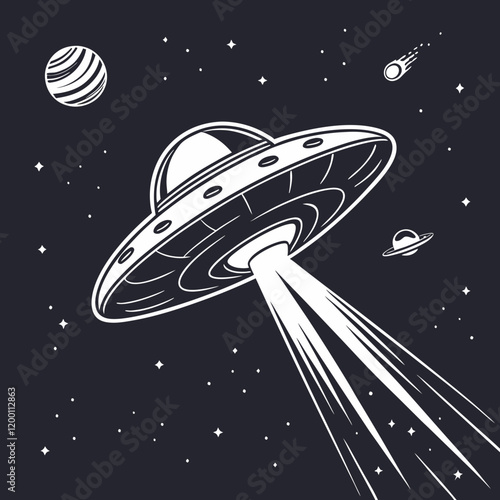 ufo in space