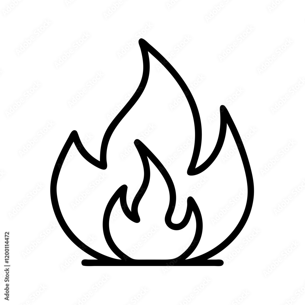 fire flame icon, fire flame line art - simple line art of fire flame, perfect for fire flame logos and icons and themed design fire flame icon, fire flame line art - simple line art of fire flame, perfect for fire flame logos and icons and themed design