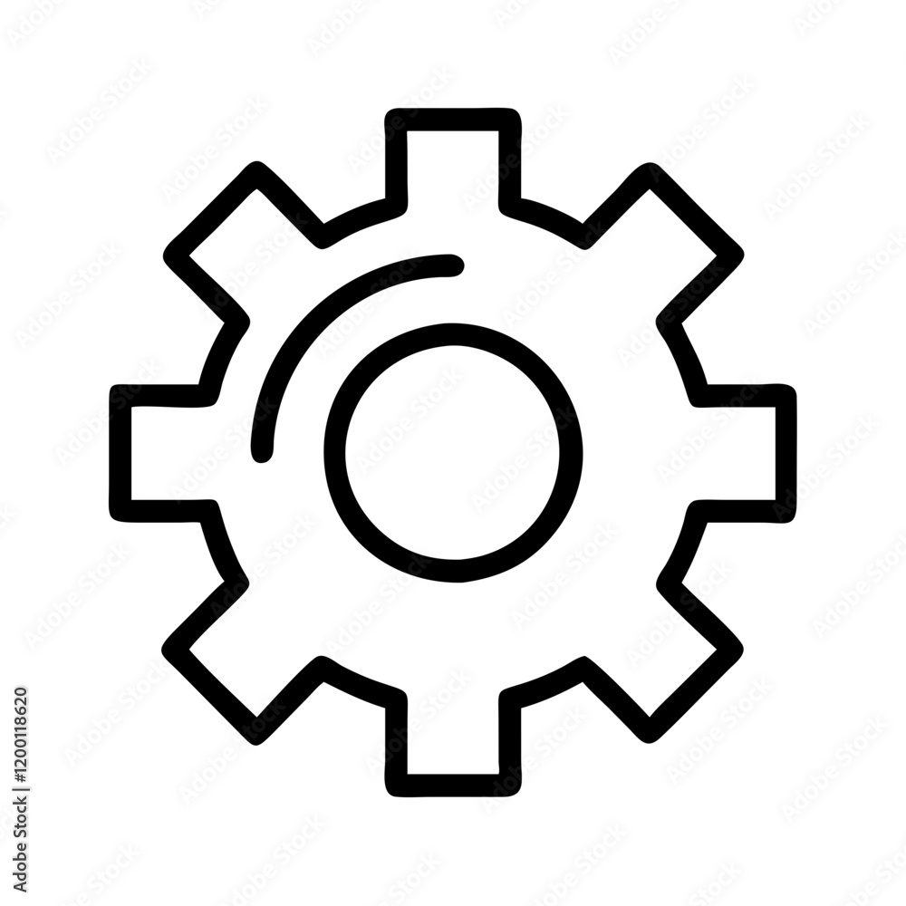 gear icon, gear line art - simple line art of gear, perfect for gear logos and icons and themed design gear icon, gear line art - simple line art of gear, perfect for gear logos and icons and themed design