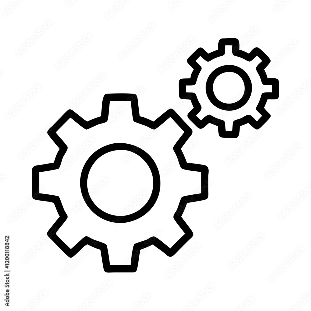 gear wheels icon, gear wheels line art - simple line art of gear wheels, perfect for gear wheels logos and icons and themed design gear wheels icon, gear wheels line art - simple line art of gear wheels, perfect for gear wheels logos and icons and themed design