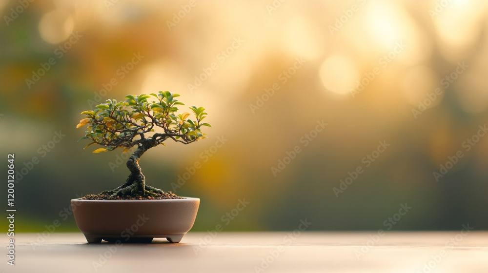 Sargent Juniper Bonsai Tree in pot symbolizes resilience balance and timeless beauty in modern setting with blurred empty caption space on the side representing harmony growth and nature's essence
Sargent Juniper Bonsai Tree in pot symbolizes resilience balance and timeless beauty in modern setting with blurred empty caption space on the side representing harmony growth and nature's essence