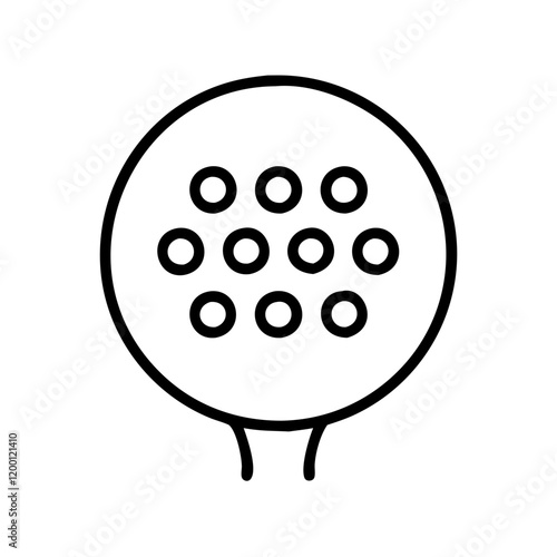 golf ball icon, golf ball line art - simple line art of golf ball, perfect for golf ball logos and icons and themed design 