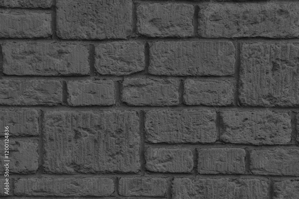 Fototapeta premium Gray brick wall texture. Gray background with an old stone wall pattern