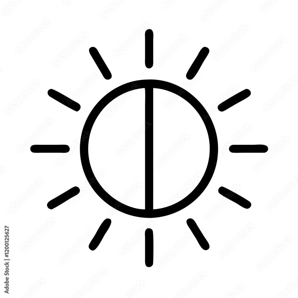half sun icon, half sun line art - simple line art of half sun, perfect for half sun logos and icons and themed design half sun icon, half sun line art - simple line art of half sun, perfect for half sun logos and icons and themed design