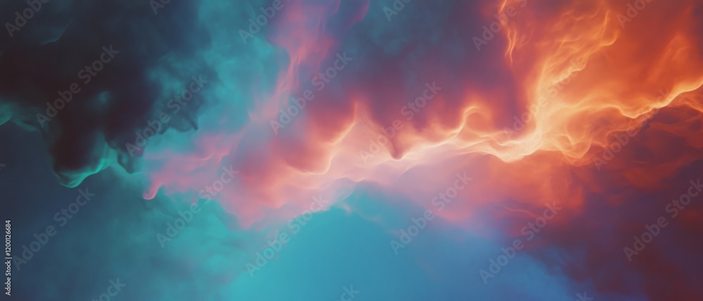 Wisps of swirling smoke create an ethereal atmosphere with vibrant colors and dynamic patterns Wisps of swirling smoke create an ethereal atmosphere with vibrant colors and dynamic patterns