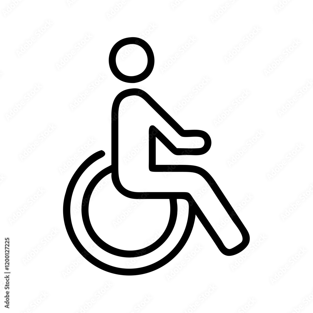 handicap icon, handicap line art - simple line art of handicap, perfect for handicap logos and icons and themed design handicap icon, handicap line art - simple line art of handicap, perfect for handicap logos and icons and themed design