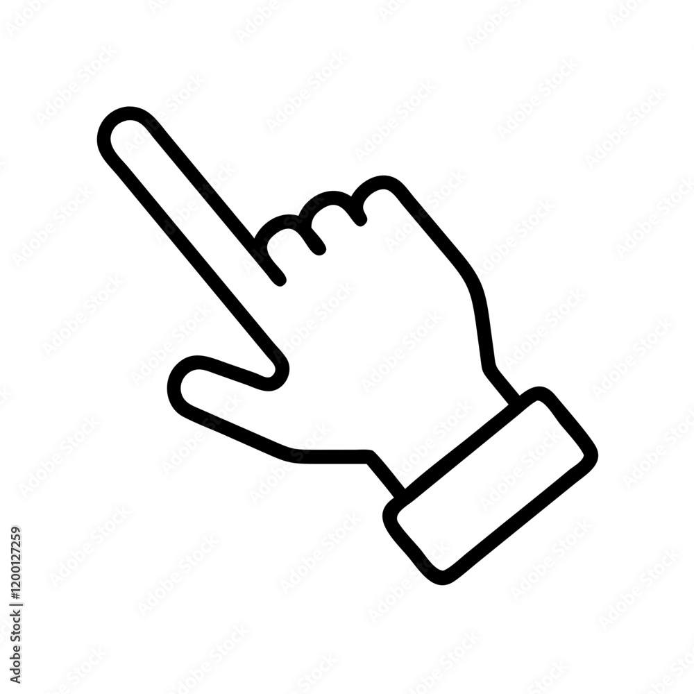 hand pointer icon, hand pointer line art - simple line art of hand pointer, perfect for hand pointer logos and icons and themed design hand pointer icon, hand pointer line art - simple line art of hand pointer, perfect for hand pointer logos and icons and themed design