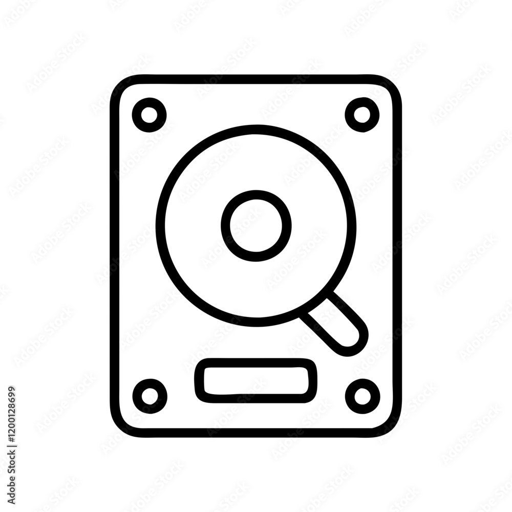 hard disk icon, hard disk line art - simple line art of hard disk, perfect for hard disk logos and icons and themed design hard disk icon, hard disk line art - simple line art of hard disk, perfect for hard disk logos and icons and themed design