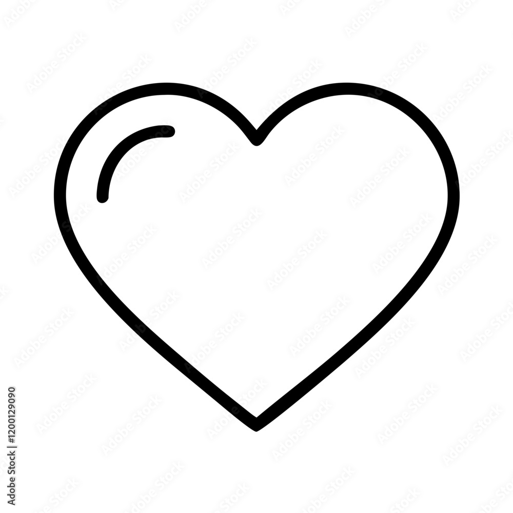 heart icon, heart line art - simple line art of heart, perfect for heart logos and icons and themed design heart icon, heart line art - simple line art of heart, perfect for heart logos and icons and themed design