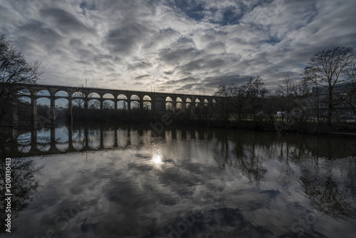 historic train bridge in south germany