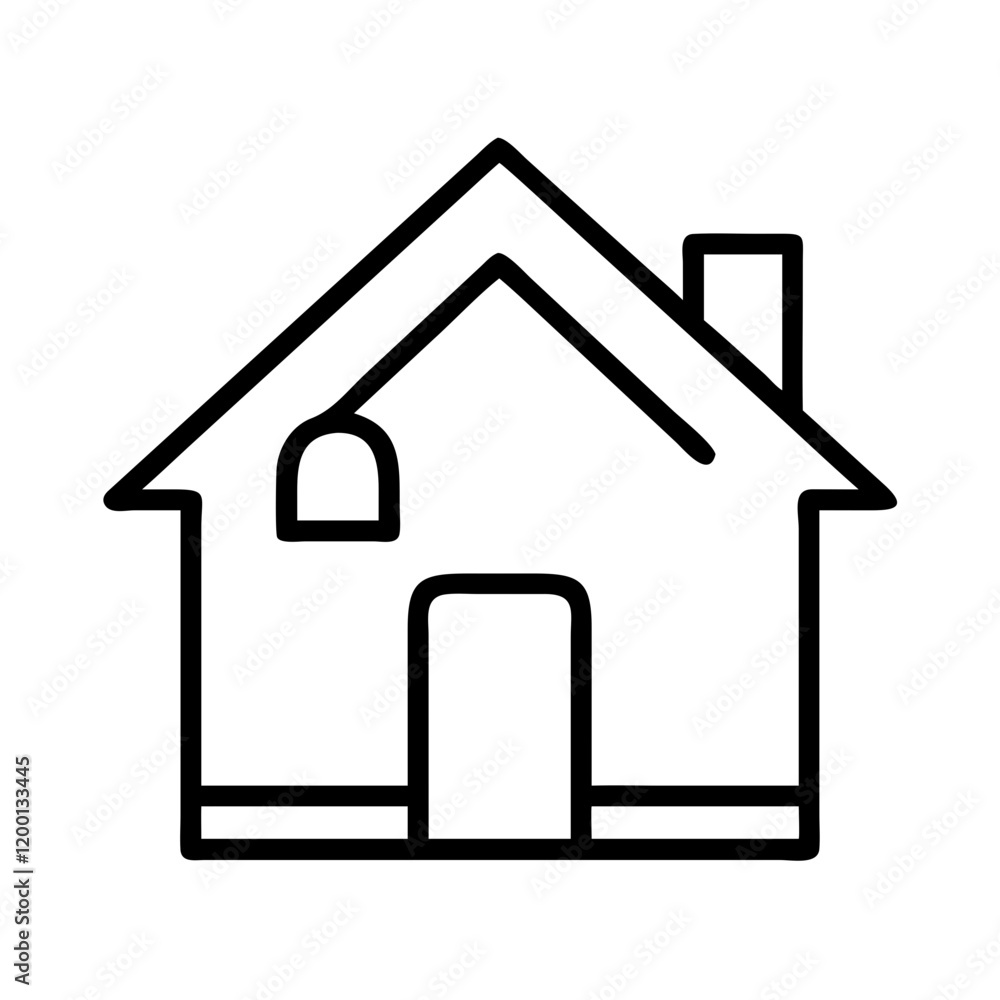 house icon, house line art - simple line art of house, perfect for house logos and icons and themed design house icon, house line art - simple line art of house, perfect for house logos and icons and themed design