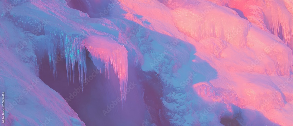 custom made wallpaper toronto digitalFrozen waterfall and ice formations create vibrant winter landscape with colorful textures