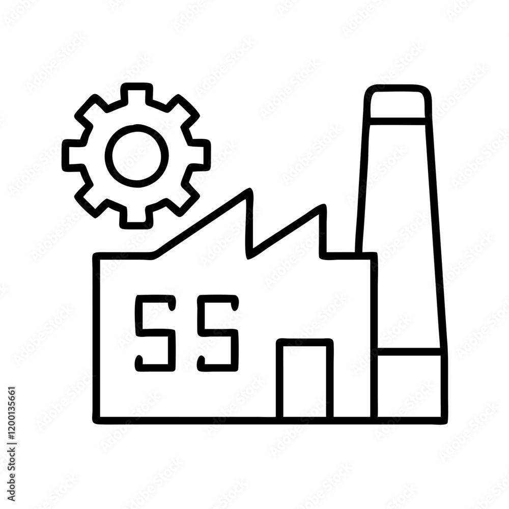 industry icon, industry line art - simple line art of industry, perfect for industry logos and icons and themed design industry icon, industry line art - simple line art of industry, perfect for industry logos and icons and themed design