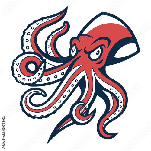 Octopus vector mascot logo design