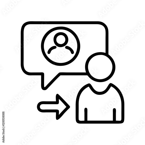 introduction icon, introduction line art - simple line art of introduction, perfect for introduction logos and icons and themed design 