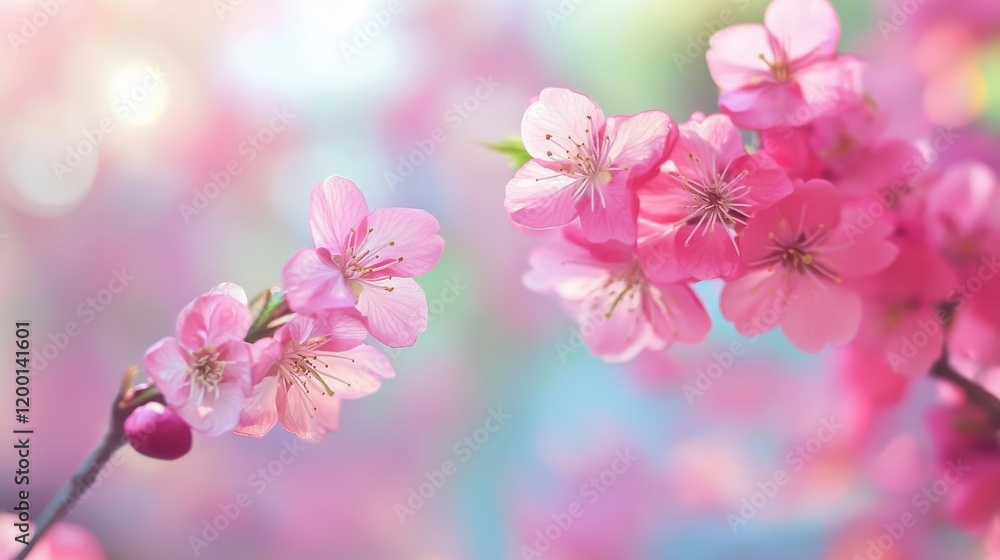 Obraz premium Delicate pink blossoms in soft light