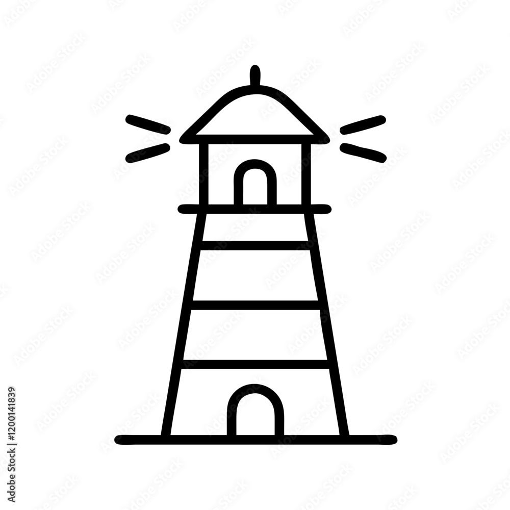 lighthouse icon, lighthouse line art - simple line art of lighthouse, perfect for lighthouse logos and icons and themed design lighthouse icon, lighthouse line art - simple line art of lighthouse, perfect for lighthouse logos and icons and themed design