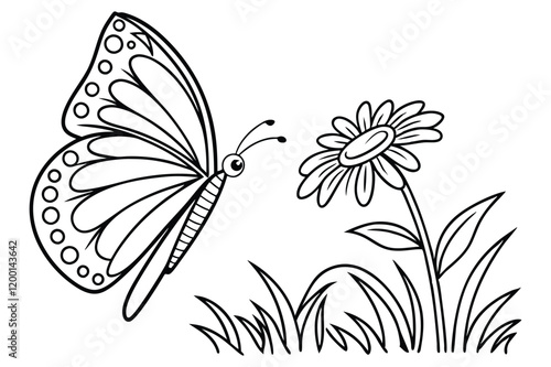 Butterfly line drawing