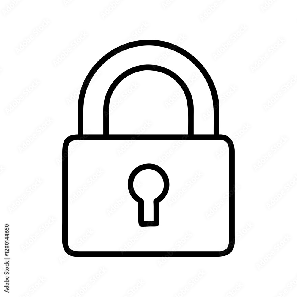 lock icon, lock line art - simple line art of lock, perfect for lock logos and icons and themed design lock icon, lock line art - simple line art of lock, perfect for lock logos and icons and themed design
