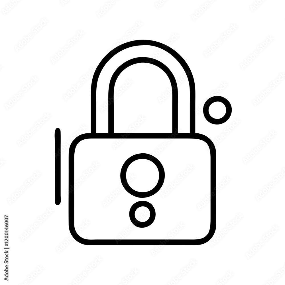 lock icon, lock line art - simple line art of lock, perfect for lock logos and icons and themed design lock icon, lock line art - simple line art of lock, perfect for lock logos and icons and themed design