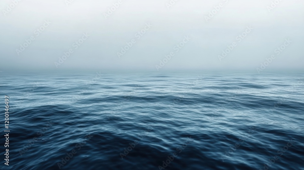 Fototapeta premium Serene ocean view on a misty day.
