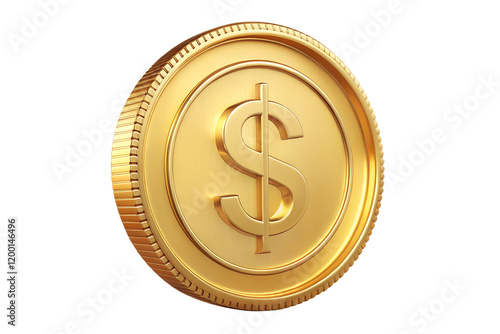 gold coin isolated on white background