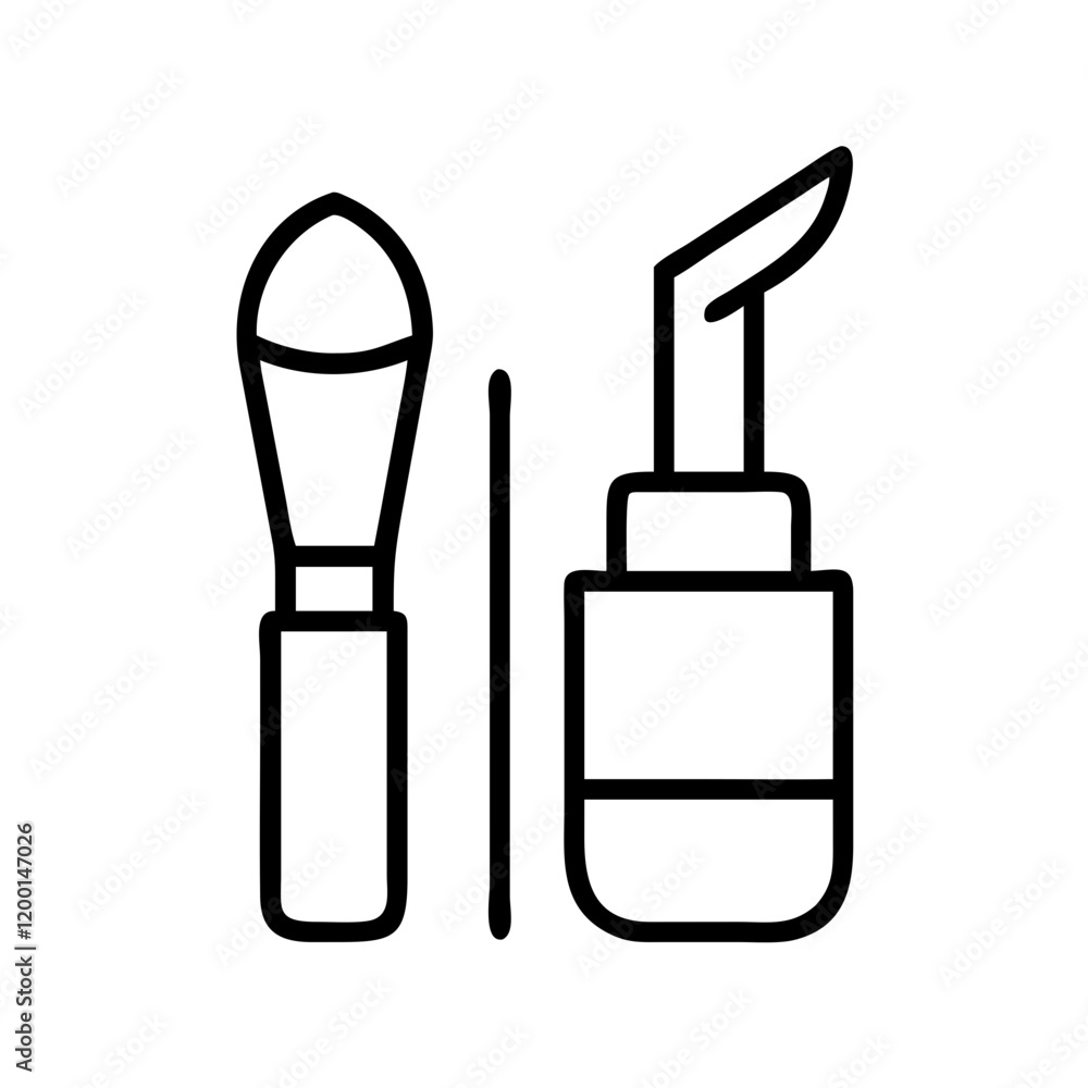 makeup icon, makeup line art - simple line art of makeup, perfect for makeup logos and icons and themed design makeup icon, makeup line art - simple line art of makeup, perfect for makeup logos and icons and themed design