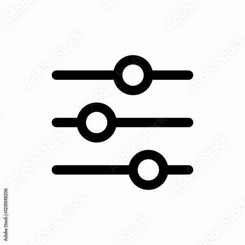 Adjustment sliders icon vector sign