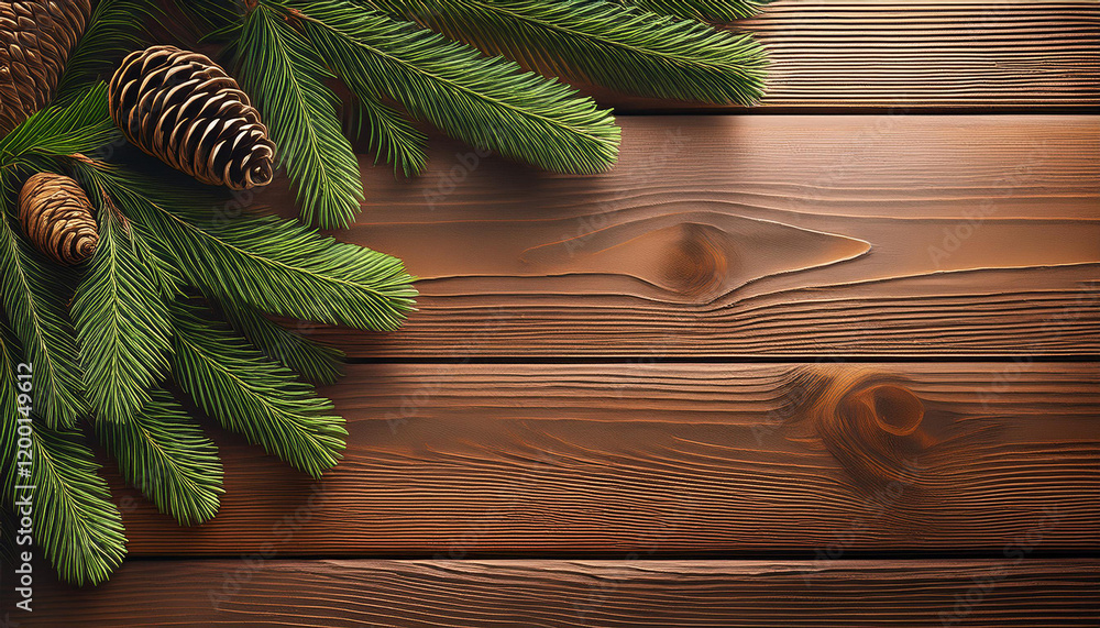inexperienced fir tree branches with cones on desk inexperienced fir tree branches with cones on desk