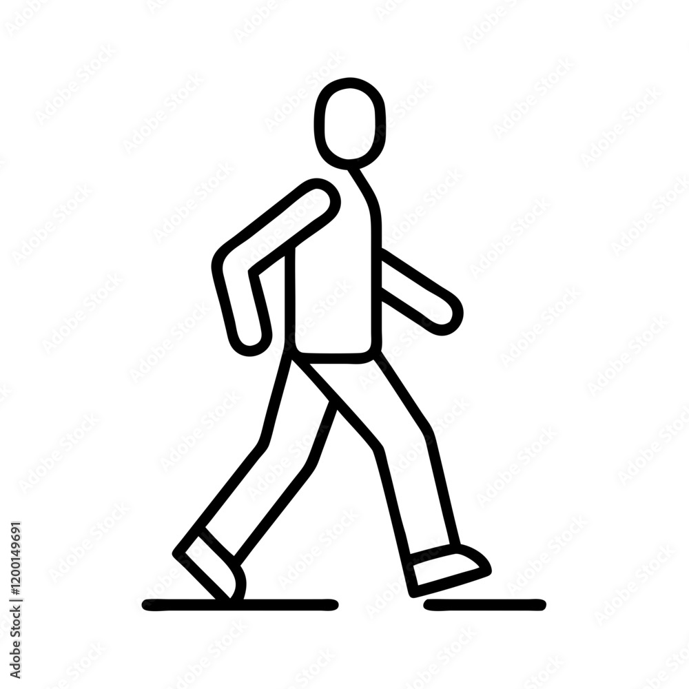 man walking icon, man walking line art - simple line art of man walking, perfect for man walking logos and icons and themed design man walking icon, man walking line art - simple line art of man walking, perfect for man walking logos and icons and themed design